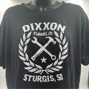 Dixxon women’s black sturgis sketchy crest SZ‎ XL. Cropped.